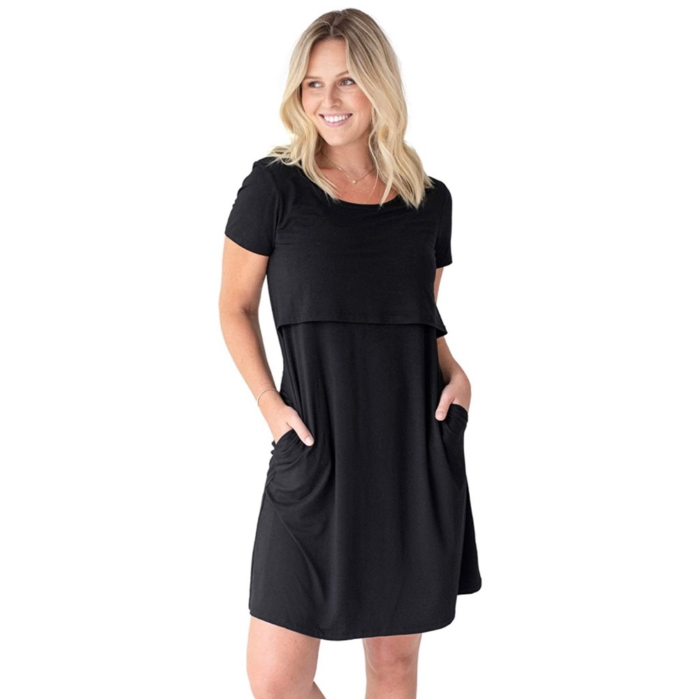 Kindred Bravely Eleanora - Bamboo Maternity & Nursing Lounge Dress - Size M